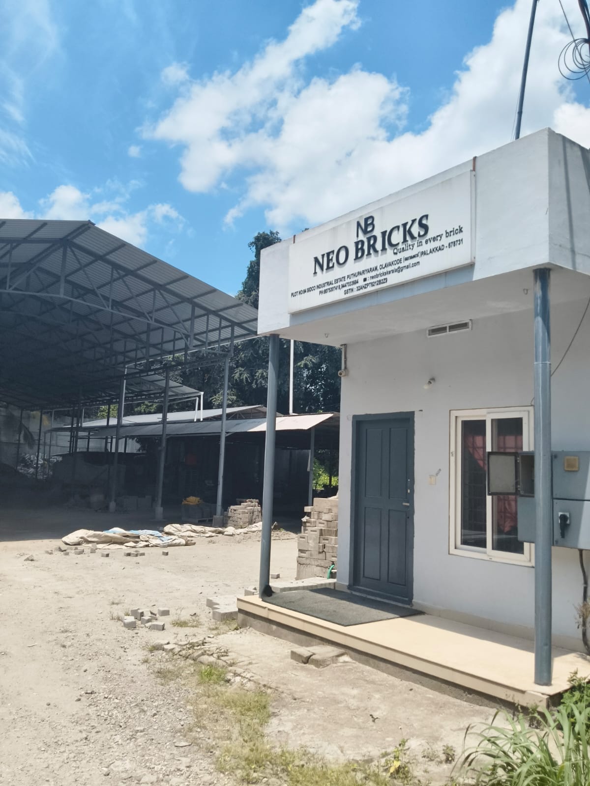 Neo Bricks facility and covered production area